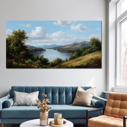 Lakeside Valley Vista Sky - NicheCanvas