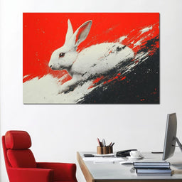 Bunny Running Wild In Vivid Dreams - NicheCanvas