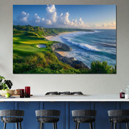 Coastal Green Landscape - NicheCanvas