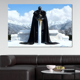 Icebound Peaks Excalibur Warrior - NicheCanvas