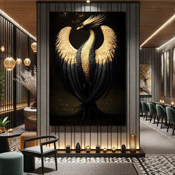 Golden Avian Majesty - NicheCanvas