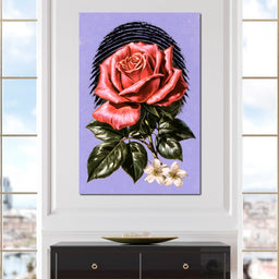 Solitary Rose Before The Solar Eclipse - NicheCanvas