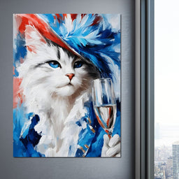 Majestic Feline Celebration - NicheCanvas