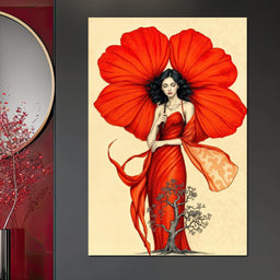 Rooted in Scarlet - TooplesArt - NicheCanvas