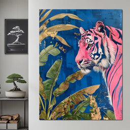Pink Tiger Tropical Majesty - NicheCanvas