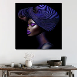 Grace in Violet and Blue - TooplesArt - NicheCanvas