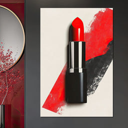 Radiant Lipstick Allure on Canvas - NicheCanvas