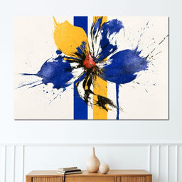 Fractured Petals On Vertical Fields - NicheCanvas