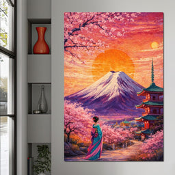Sakura Sun Ascension - TooplesArt - NicheCanvas