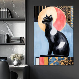 Feline Moonlit Elegance - NicheCanvas