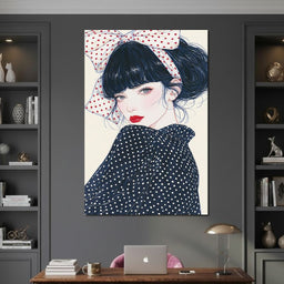 Polka Dot Afternoon Beauty - NicheCanvas
