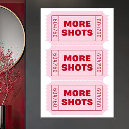 Triple Pink Ticket Cheers - NicheCanvas