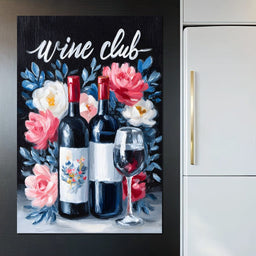 Wine Club Floral - NicheCanvas