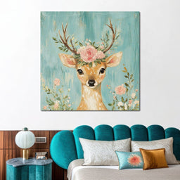 Gentle Fawn Floral Crown - NicheCanvas