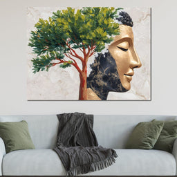 Golden Tranquility Branches - NicheCanvas