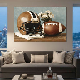 Vintage Football Helmet - NicheCanvas