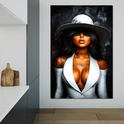 Enigmatic Glamour Portrait - NicheCanvas