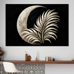 Crescent Shadow Over The Fallen Frond - NicheCanvas