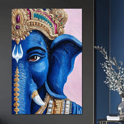 Lord Ganesha Blue Majesty - NicheCanvas