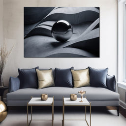 Black Mirror Sphere - TooplesArt - NicheCanvas