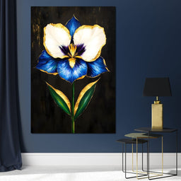 Golden Petals Midnight Serenade - NicheCanvas