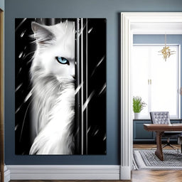 Feline Elegance in Monochrome - NicheCanvas