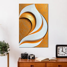 White and Gold Harmony - TooplesArt - NicheCanvas