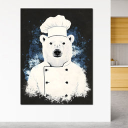 Polar Bear Chef Culinary Dreams - NicheCanvas