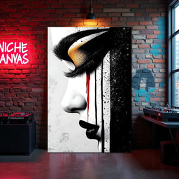 Golden Elegance Abstract Vision - NicheCanvas