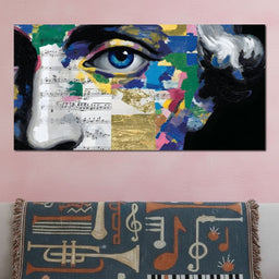 Blue Eye Music Mosaic - NicheCanvas