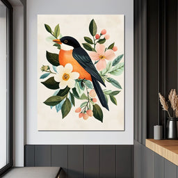 Radiant Songbird Elegance - NicheCanvas