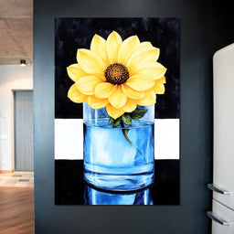 Golden Petal Reflection - NicheCanvas