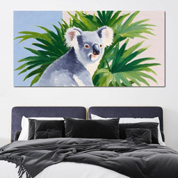 Koala Among Verdant Leaves - NicheCanvas