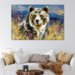Golden Grizzly Mountain Calm - Neal Hackett - NicheCanvas