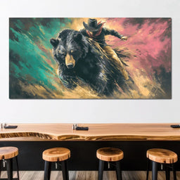 Wild Frontier Bearback Rider Fury - NicheCanvas