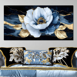 Golden Petals Midnight Harmony - NicheCanvas