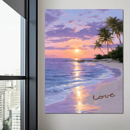 Tropical Dusk Serenity Love - NicheCanvas
