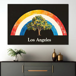 Los Angeles Rainbow Grove of Dreams - NicheCanvas