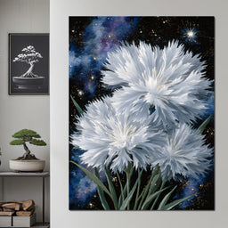 Starlit White Mum Bouquet - NicheCanvas