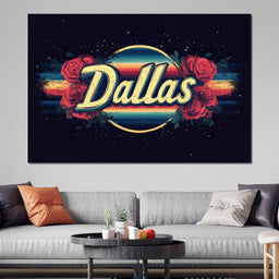 Retro Rose Radiance Dallas - NicheCanvas