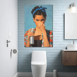 Bathroom Spray Portrait - NicheCanvas