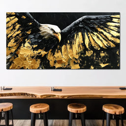 American Eagle in Gold & Black - NicheCanvas
