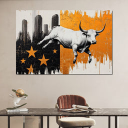 Bull_s Leap Through Stars - NicheCanvas