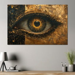 Golden Glimpse Into the Soul - NicheCanvas