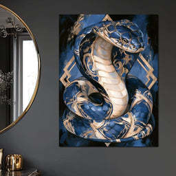 Gilded Scales Of The Midnight Serpent - NicheCanvas
