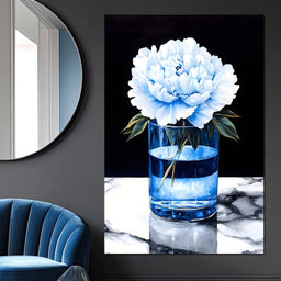 Floral Elegance in Reflection - NicheCanvas