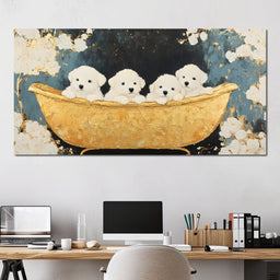 Golden Pups Bath Delight - NicheCanvas