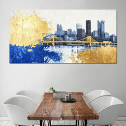Golden Bridge Skyline - NicheCanvas