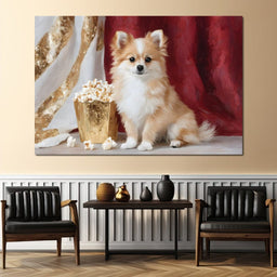 Pomeranian Popcorn Soiree - NicheCanvas
