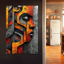 Metallic Face Labyrinth Illusion - Cole Williams - NicheCanvas